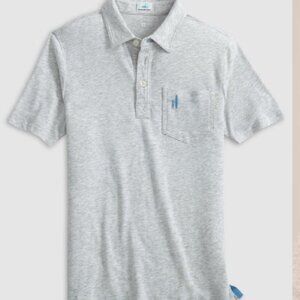 Johnnie O Boys Size 10 Short Sleeve Polo Shirt - Heather Grey